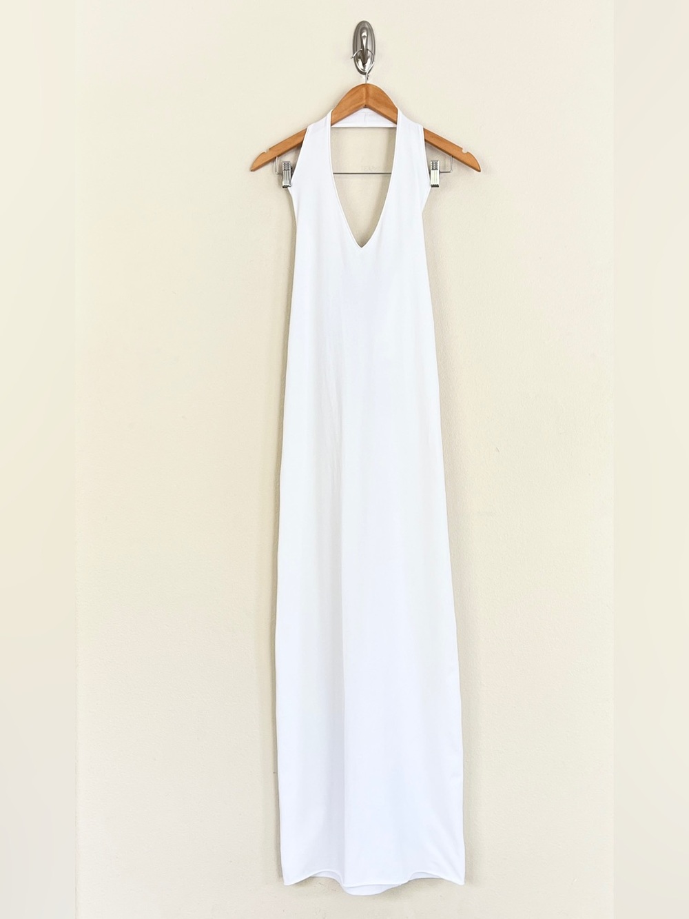Vintage JEAN PAUL GAULTIER Soleil 2001 Rosette Cutout Halter Maxi Dress in White - Picture 6 of 12